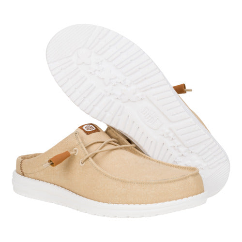 Wally Slip Stretch Canvas – Tan/White - Image 3