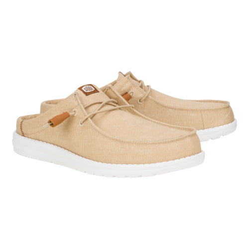 Wally Slip Stretch Canvas – Tan/White - Image 2