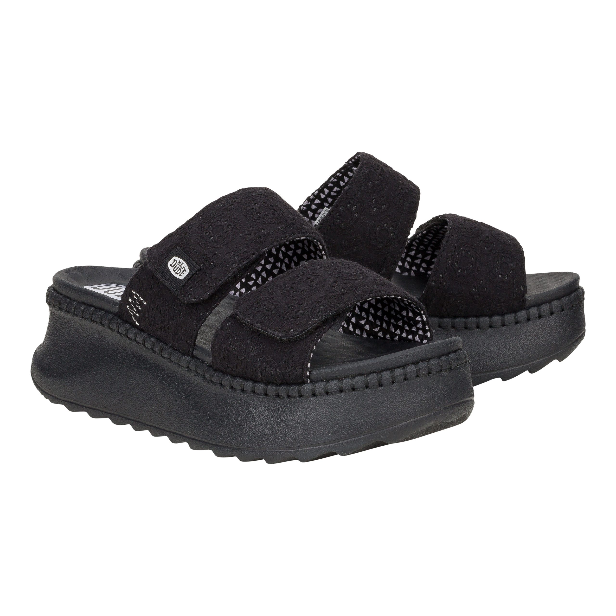 Delray Slide Eyelet – Black - Image 2