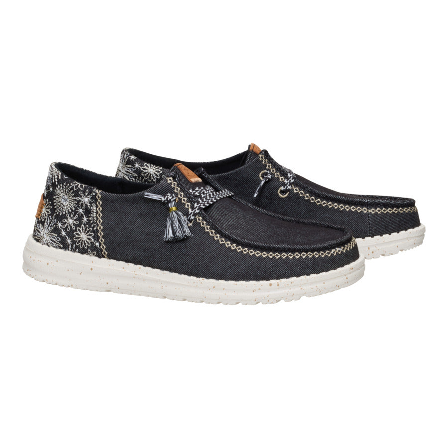 Wendy Funk Embroidered Floral – Black - Image 2