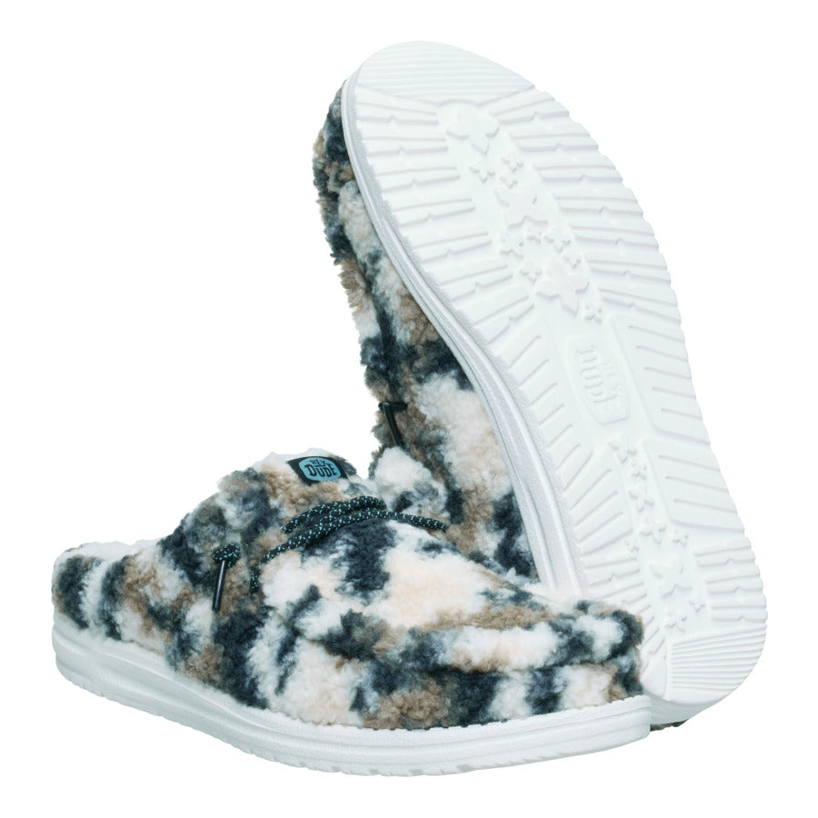 Wally Slipper Cozy Camo – White/Camo - Image 3