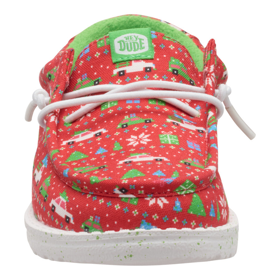 Wally Youth Holiday Sweater – Red/Green - Image 4