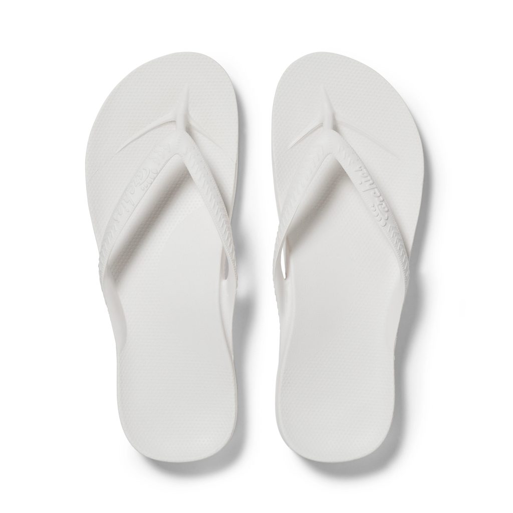 Arch Support Flip Flops - Classic - White